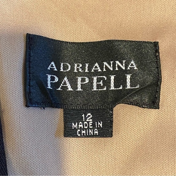 Adrianna Papell size 12 black dress bodycon Compression Slimming Mini Lace - Picture 4 of 9